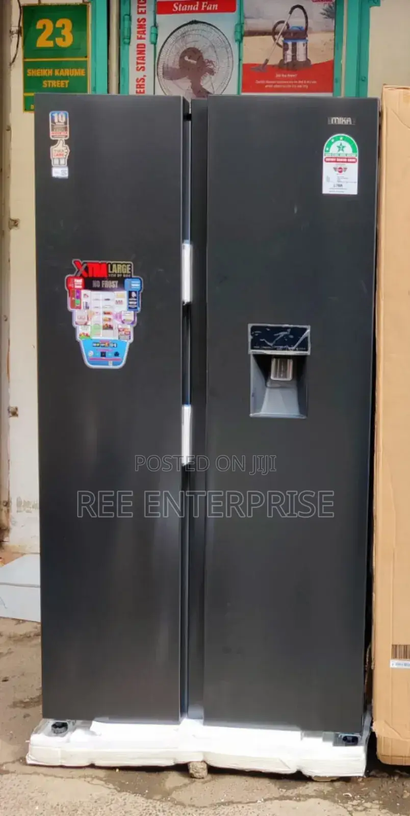 No Frost With Dispensar Mika Fridge 595litres Side by Side