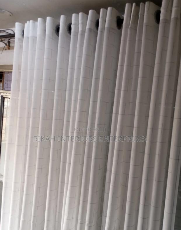 White Sheer Detailed With Black Lines