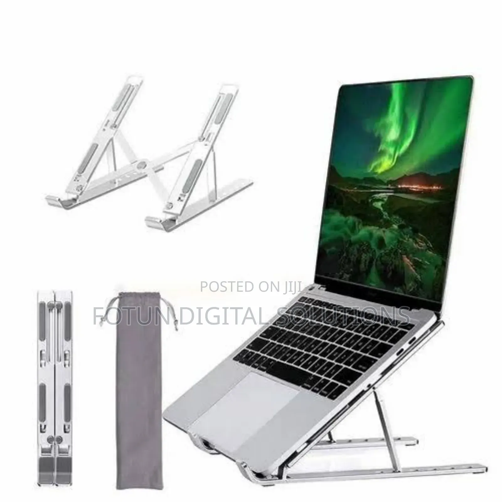 Ergonomic Laptop Riser–Sturdy Adjustable Without Cooling Fan