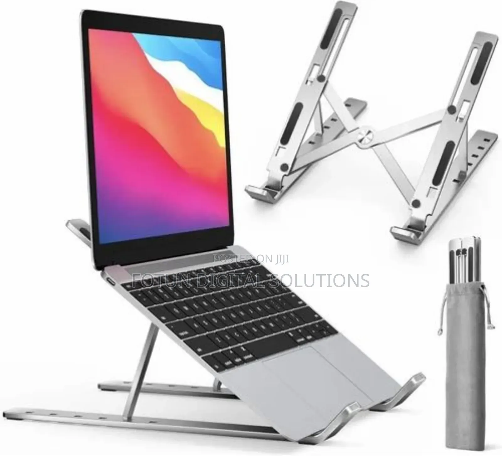 Laptop Stand – Foldable, Non-Fan Base for Comfortable Typing