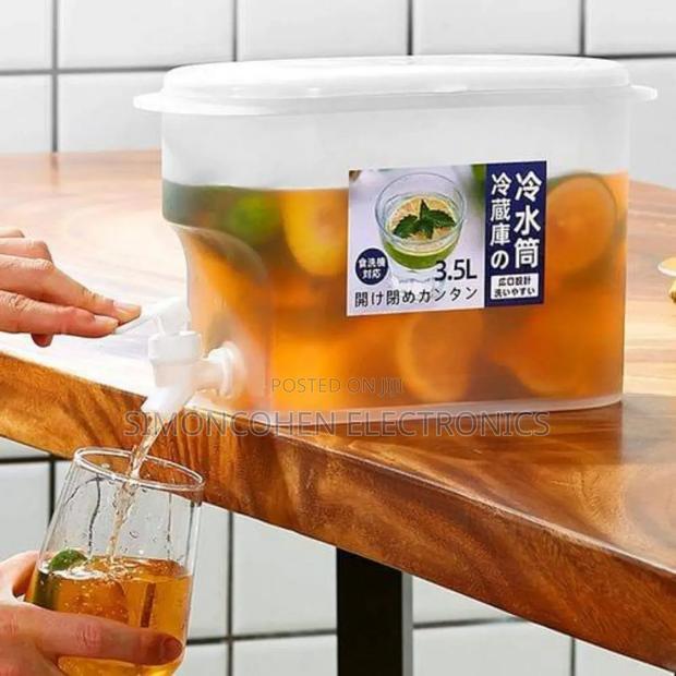 3.5l Table Top or Fridge Juice Container With Dispenser Tap - main view