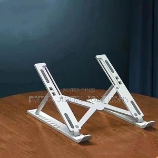 White Plastic Laptop Stand-Lightweight Strong for Daily Use