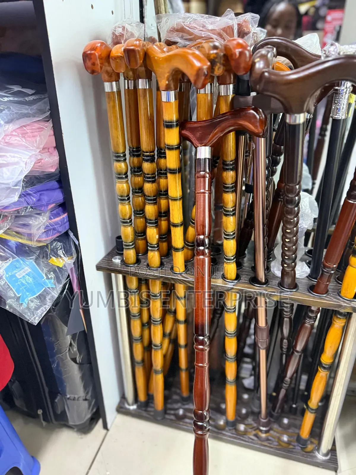 Strong Wooden Walking Canes/Sticks With A Rubber At Bottom