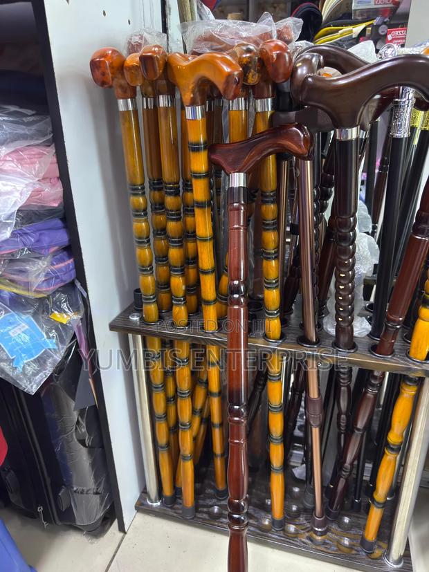 Strong Wooden Walking Canes/Sticks With A Rubber At Bottom - thumbnail 2