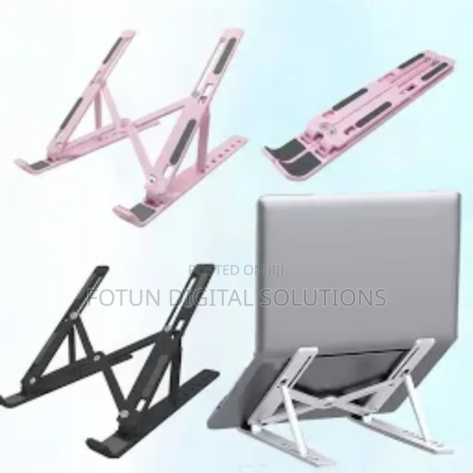 Simple Laptop Riser –White Plastic Design for Home or Office