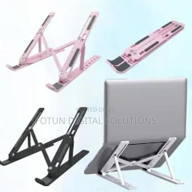 Simple Laptop Riser –White Plastic Design for Home or Office - main view