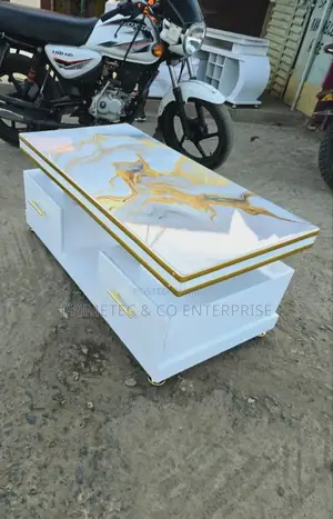 Modern Coffee Table With Gold Strip