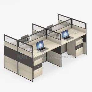 Workstations:Office 4-Section Modular Office Work Desk