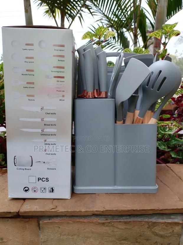19pc Executive Silicone Spoonscolor: Grey - main view