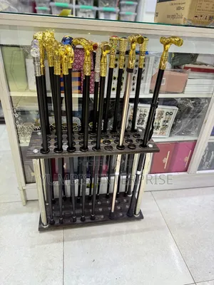 Gold Handles Walking Sticks With Sword For Weddings Etc