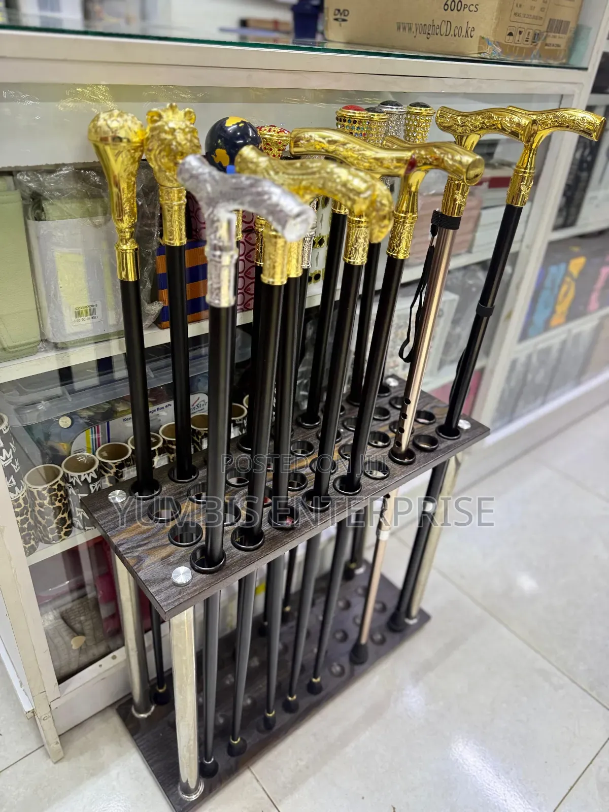 Gold Handles Walking Sticks With Sword For Weddings Etc