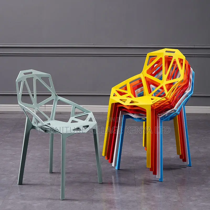 Dining Chair:Indoor Outdoor Plastic Leisure Dining Chair