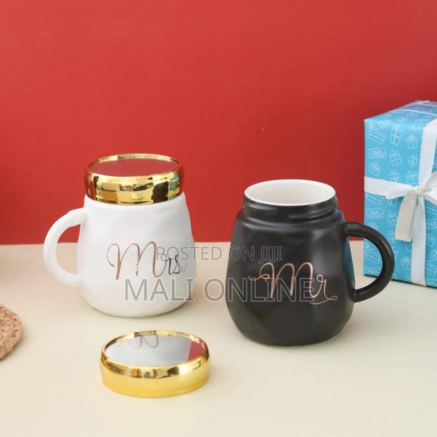 440mls Ceramic Coffee Mug Set of 2 King Queen Mug Tea Cup - thumbnail 3