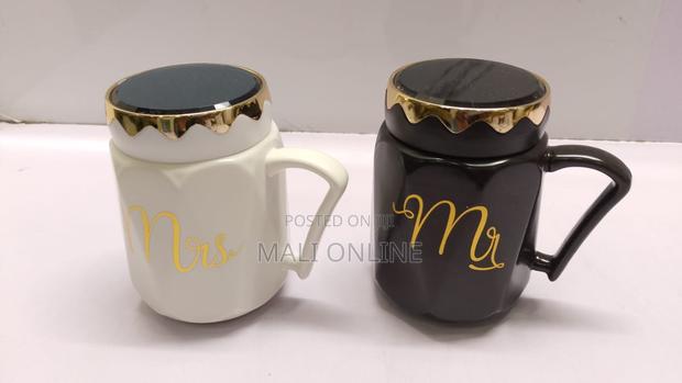 440mls Ceramic Coffee Mug Set of 2 King Queen Mug Tea Cup - thumbnail 4