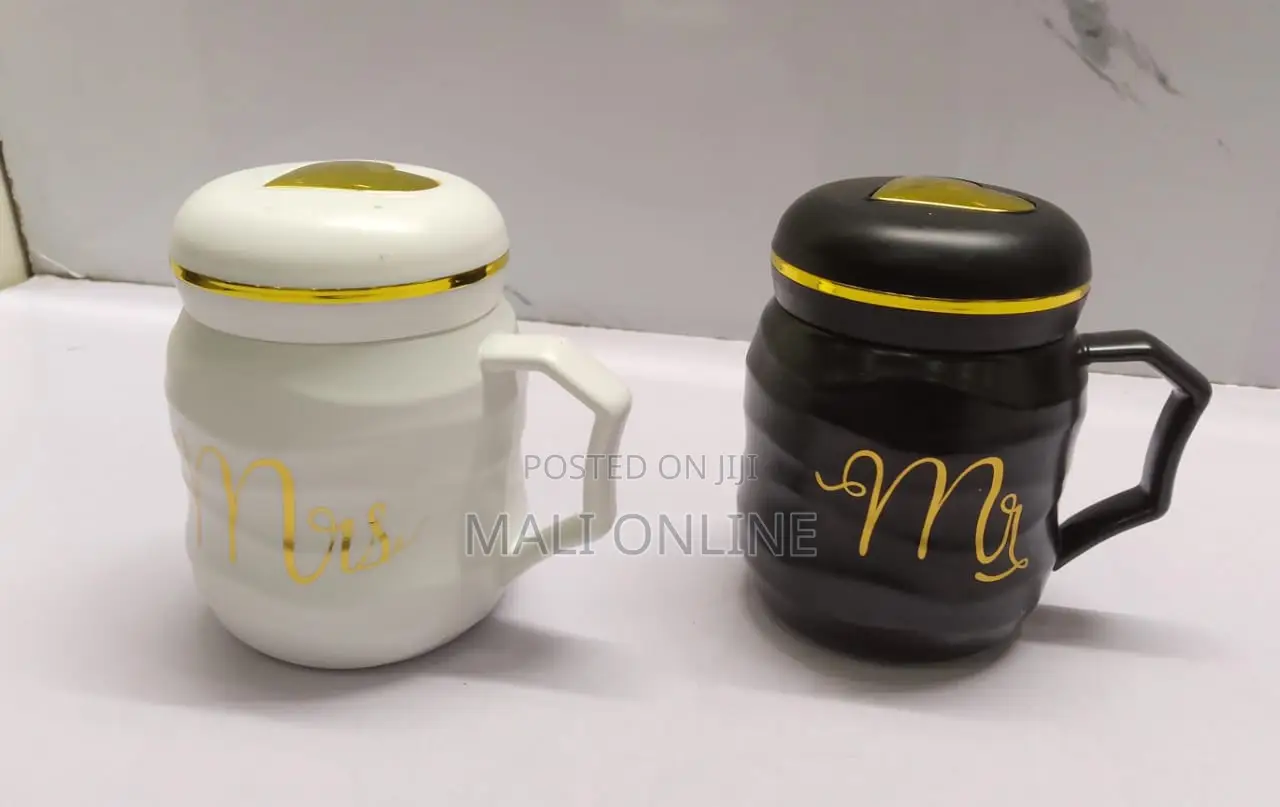 440mls Ceramic Coffee Mug Set of 2 King Queen Mug Tea Cup