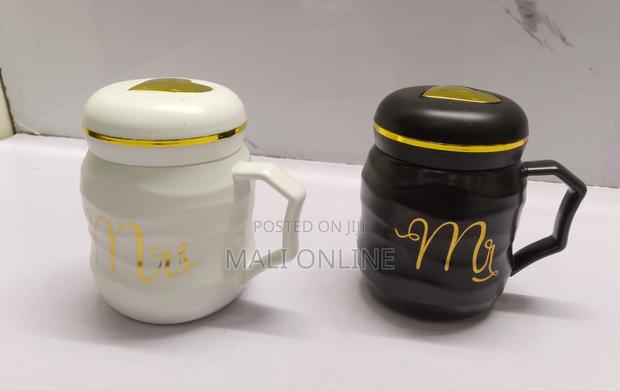 440mls Ceramic Coffee Mug Set of 2 King Queen Mug Tea Cup - thumbnail 6
