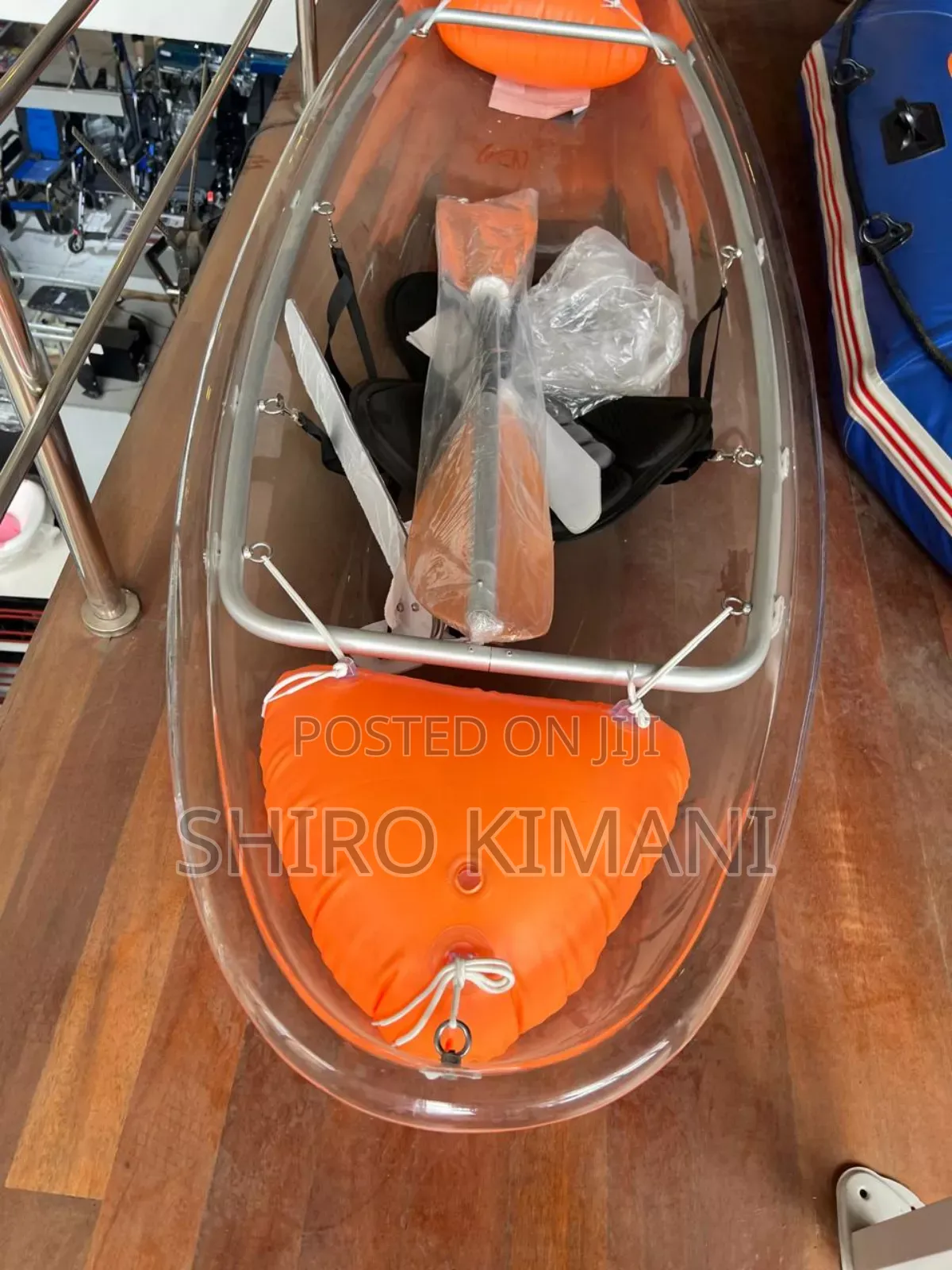 Clear Kayak With Paddles Rubber