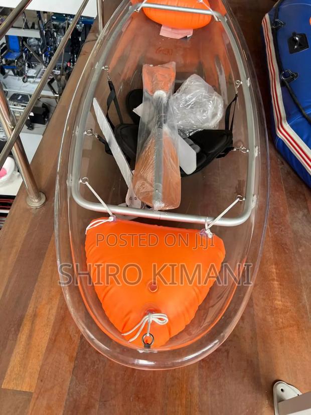 Clear Kayak With Paddles Rubber - main view