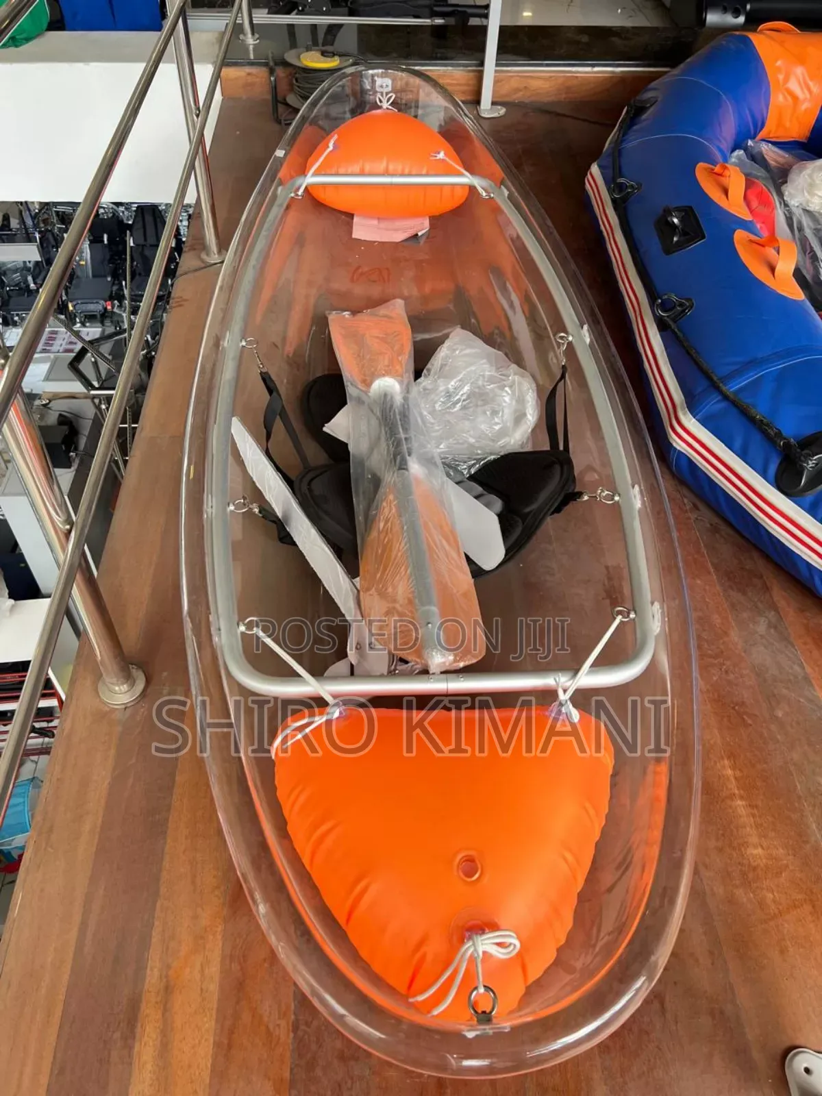 Clear Kayak With Paddles Rubber