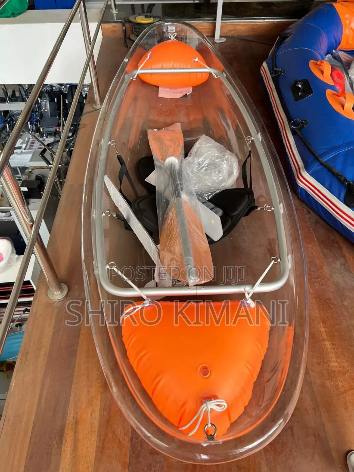 Clear Kayak With Paddles Rubber