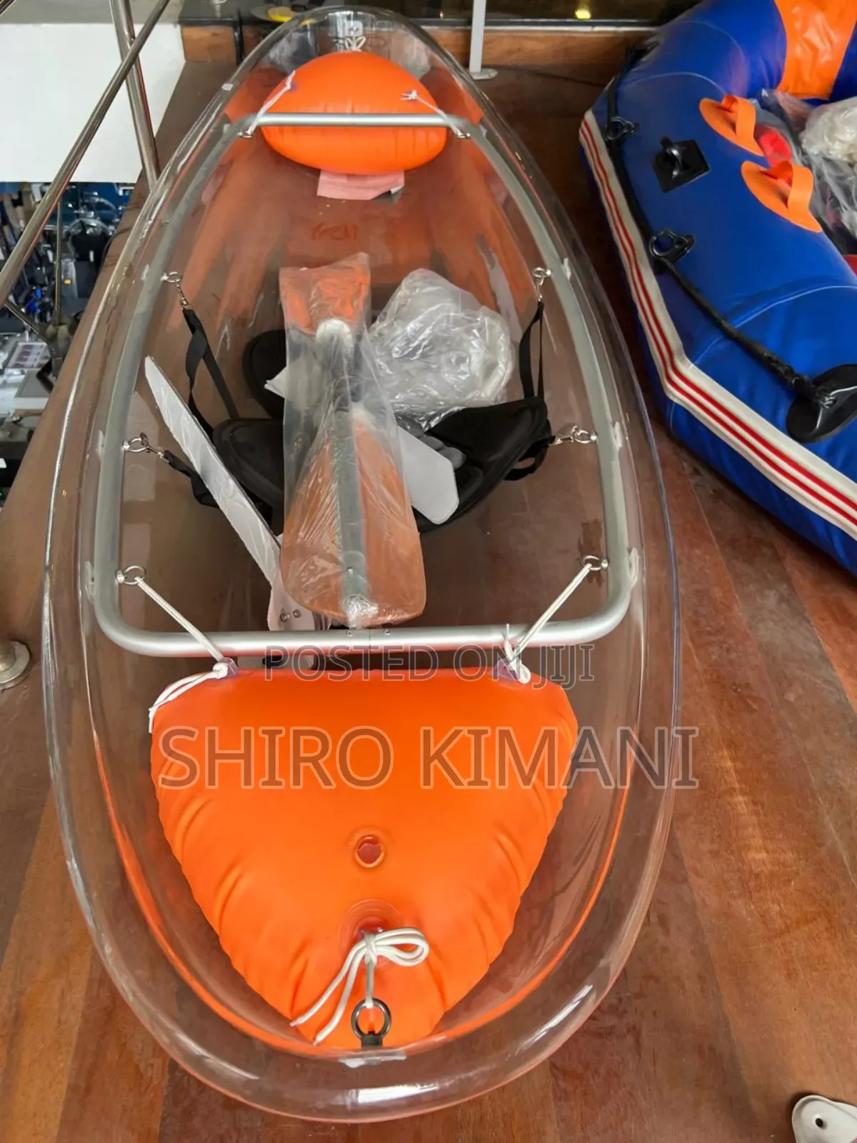 Clear Kayak With Paddles Rubber