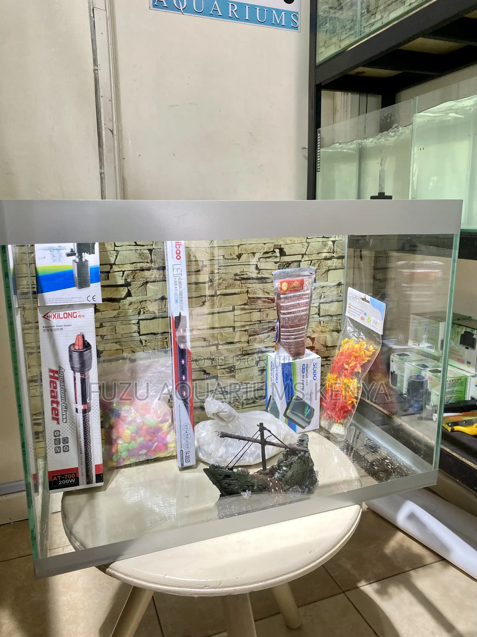 Complete Aquarium Kit – Fish Included!