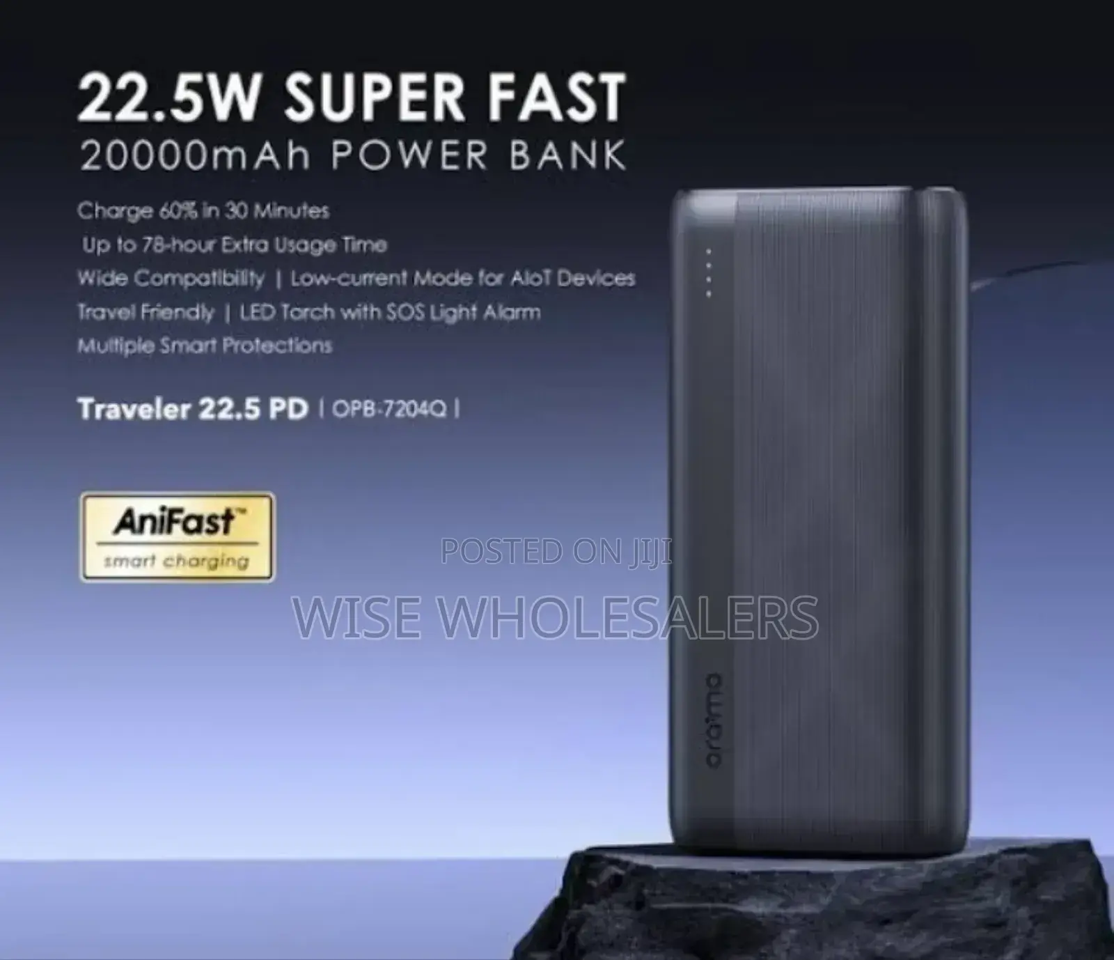 Oraimo Opb-7204q 20000mah Traveler 22.5 Pd Pb Led Torch