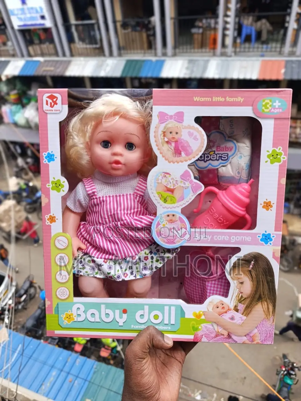 Beautiful White Baby Doll With a Care Kit(Feeding Bottle)