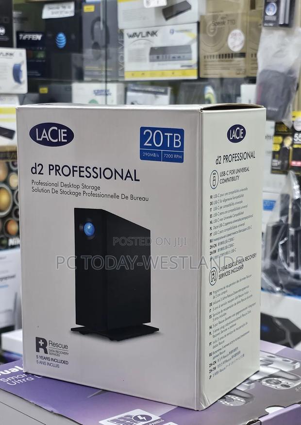 Lacie 20tb D2 Professional Usb 3.2 Gen 2 Type-c External Hdd - thumbnail 8