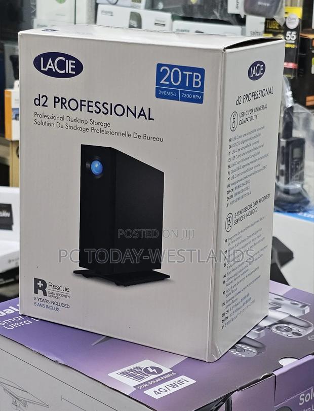 Lacie 20tb D2 Professional Usb 3.2 Gen 2 Type-c External Hdd - thumbnail 3