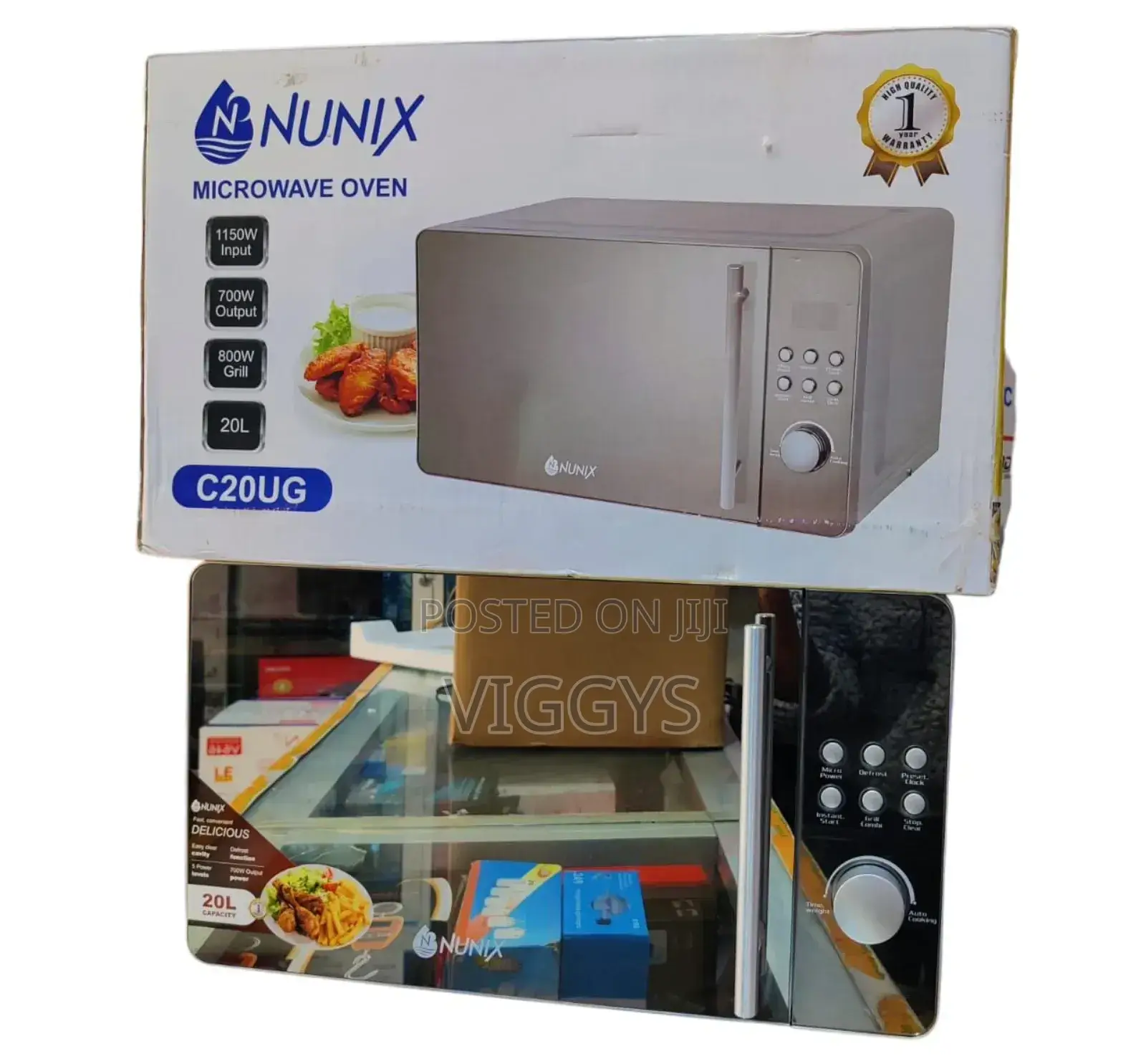 *Nunix Microwave 20l Digital Glass Door With Grill