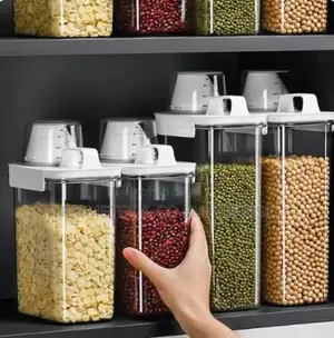 Storage Containers With Measuring Cup