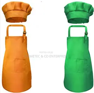Kids Apron Set With Cap/Hat