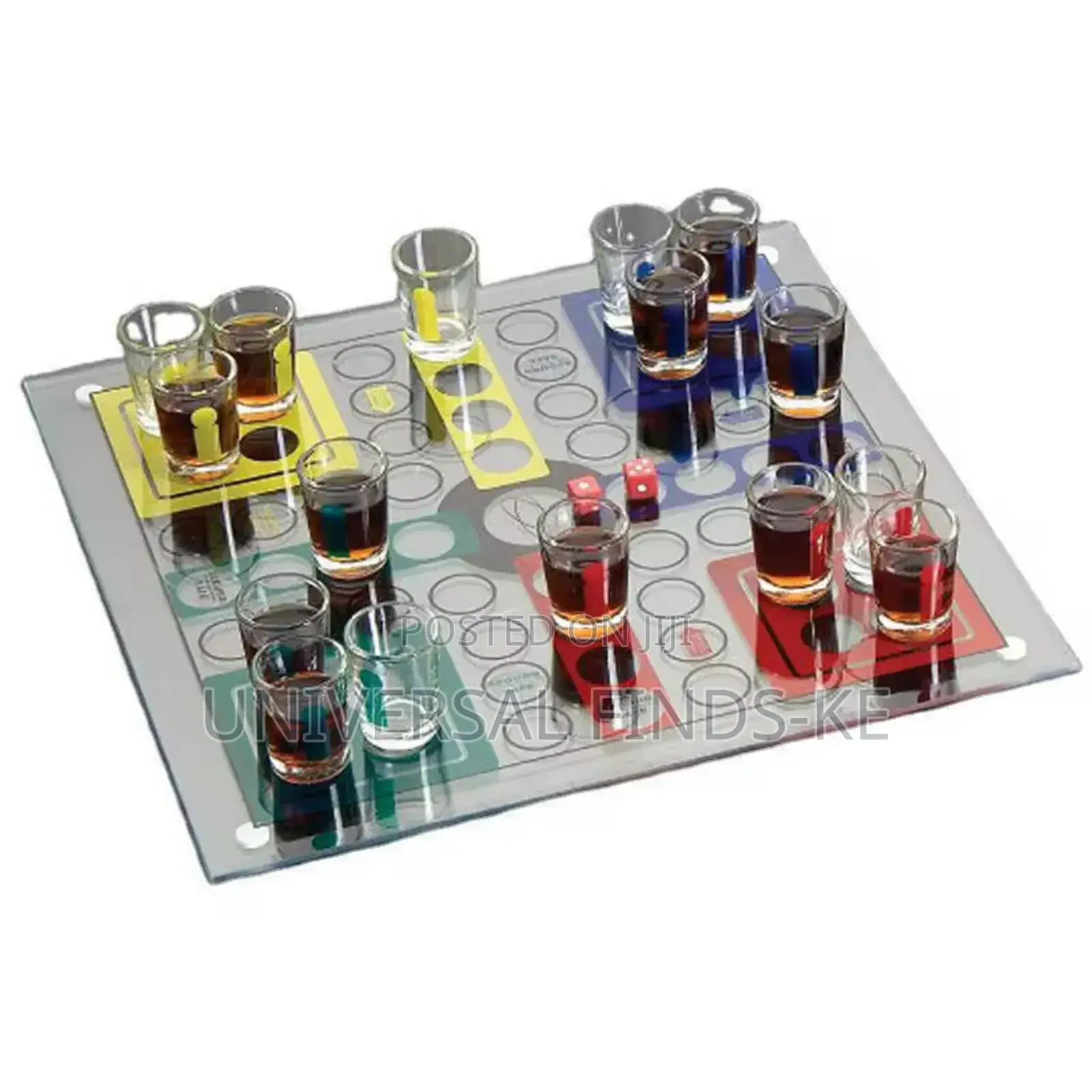 Adult Drinking Ludo Game With Shot Glasses High Quality