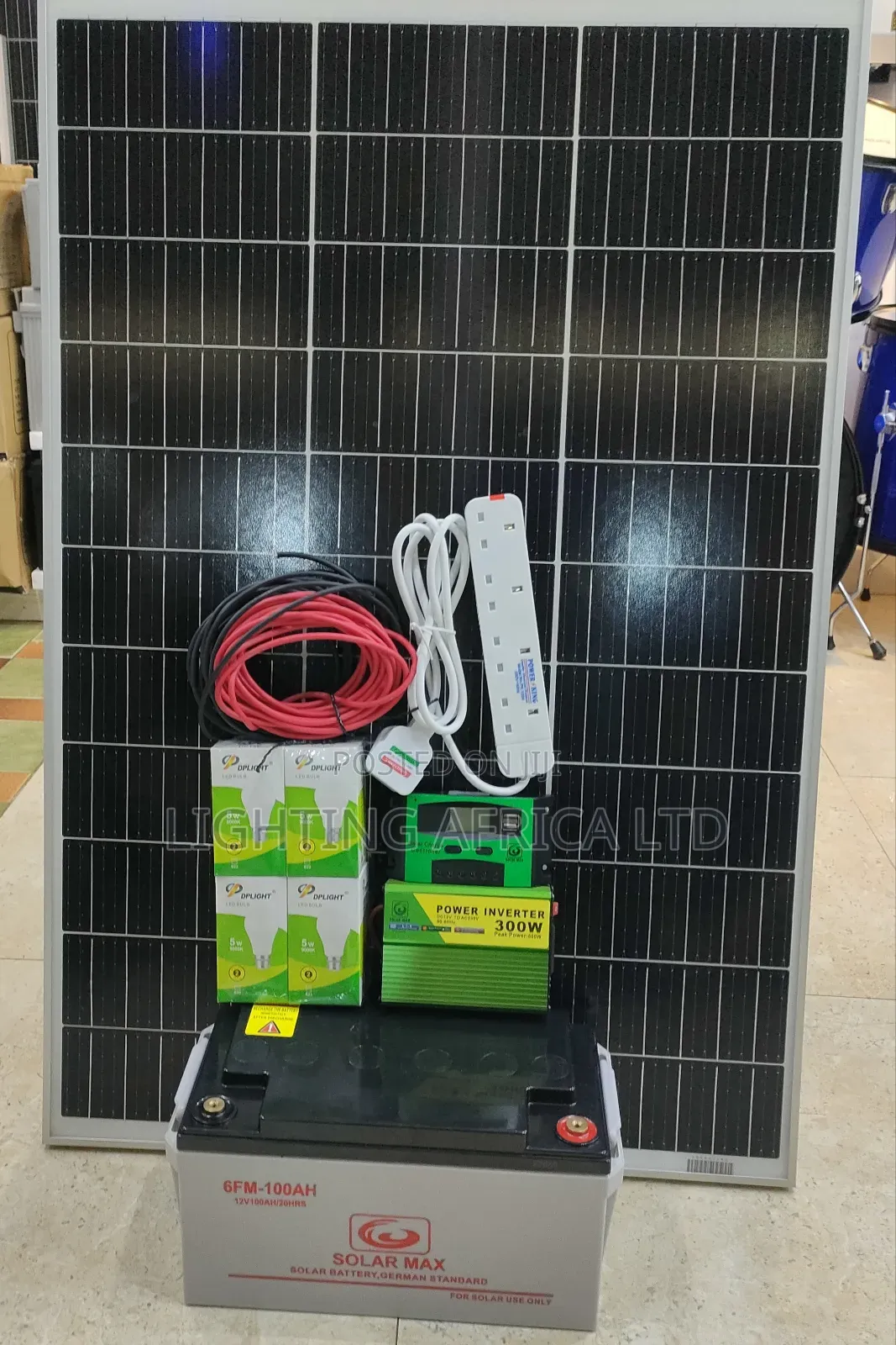 120 Watts Home Solar Kit + 100ah Battery Gel