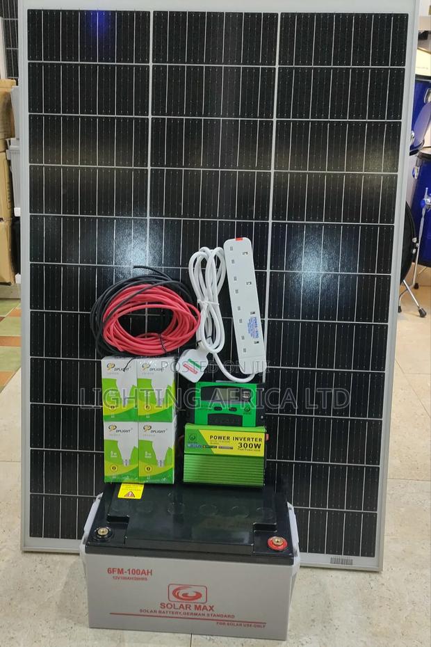 120 Watts Home Solar Kit + 100ah Battery Gel - main view