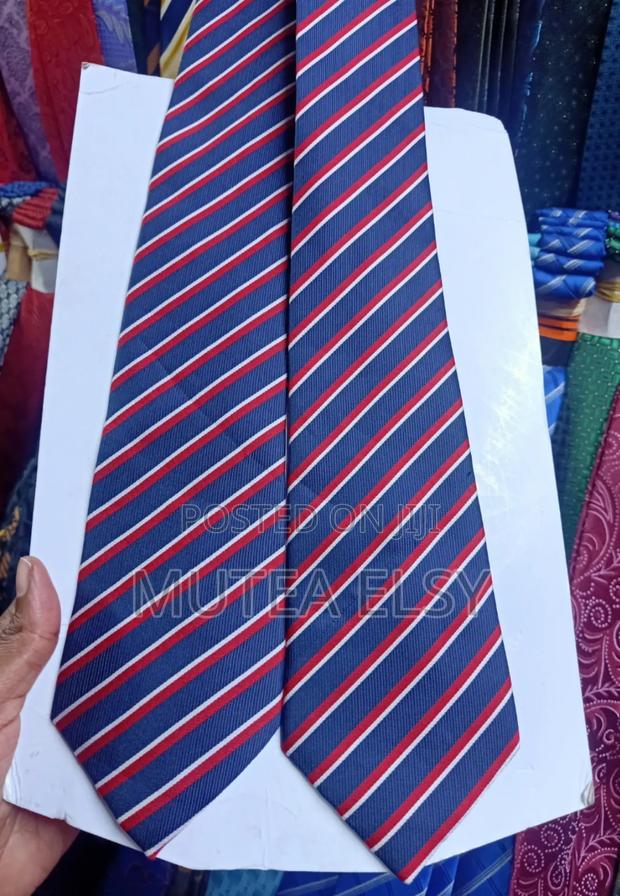 Navyblue With White Redwine Strips Single Ties - main view