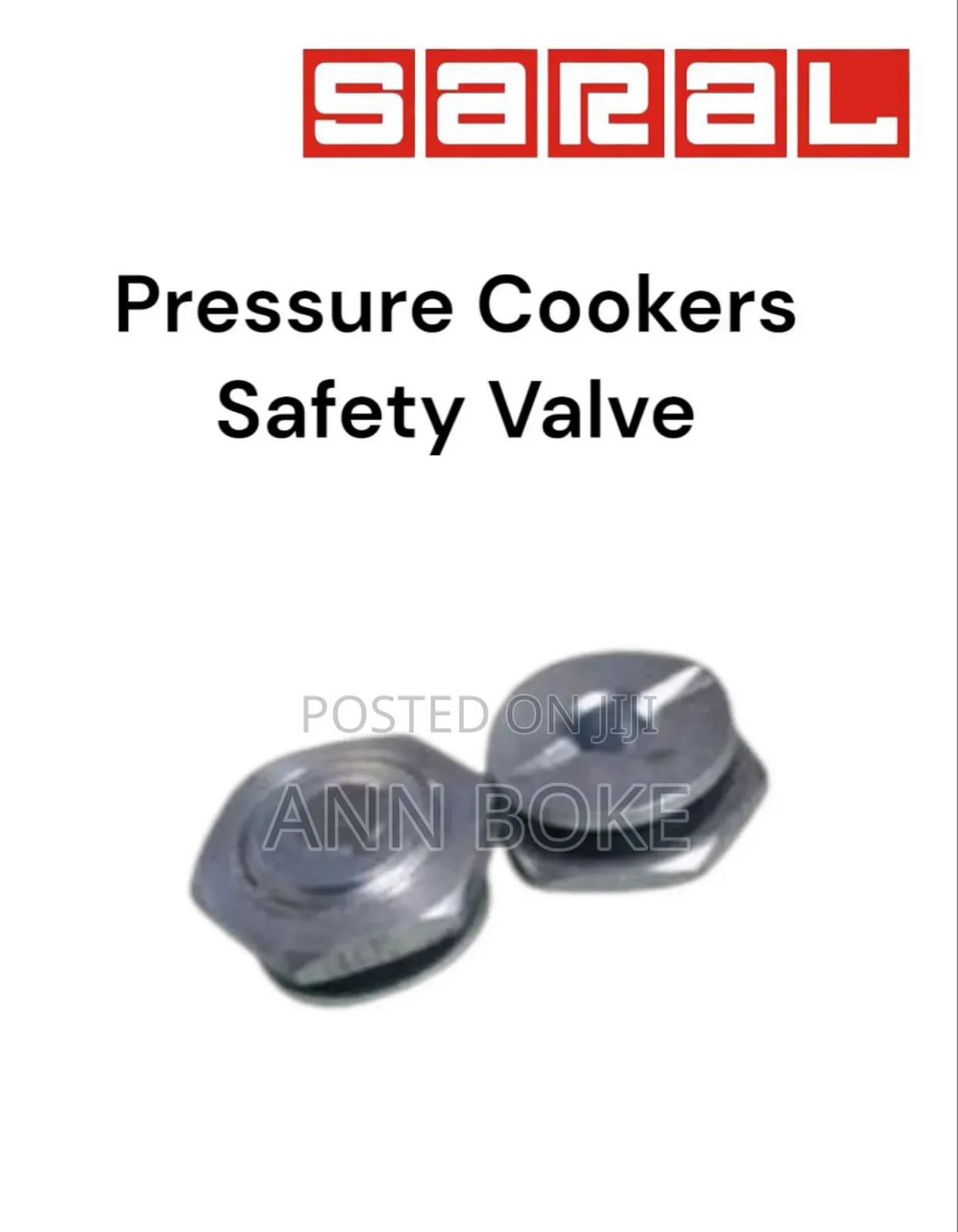 Safety Valve For Saral Pressure Cookers