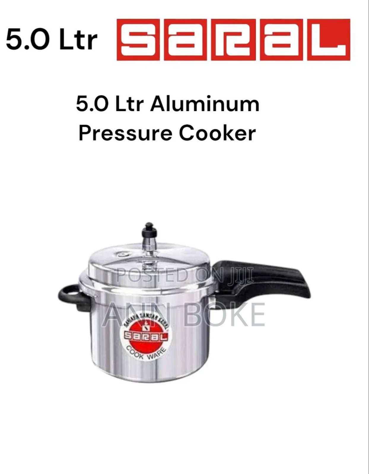 5.0 LTR Aluminum Pressure Cookers at 3700/- Per Pc