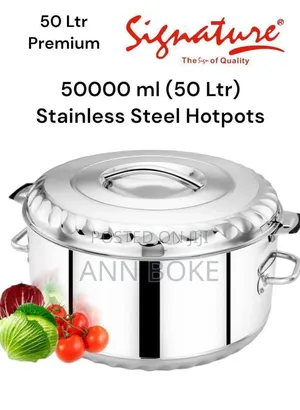 50000 Ml (50 Ltr) Premium Stainless Steel Hotpots