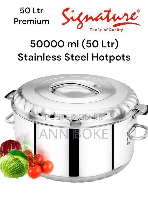 50000 Ml (50 Ltr) Premium Stainless Steel Hotpots