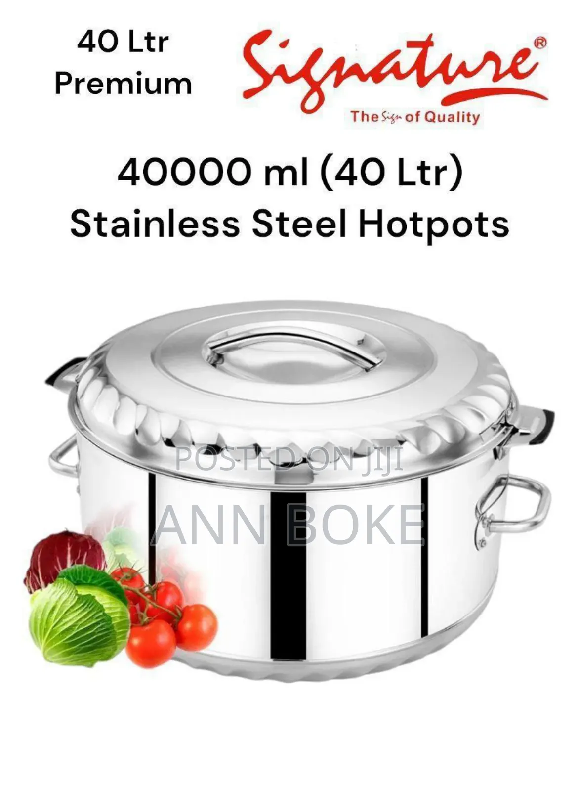 40000 Ml (40 Ltr) Premium Stainless Steel Hotpots