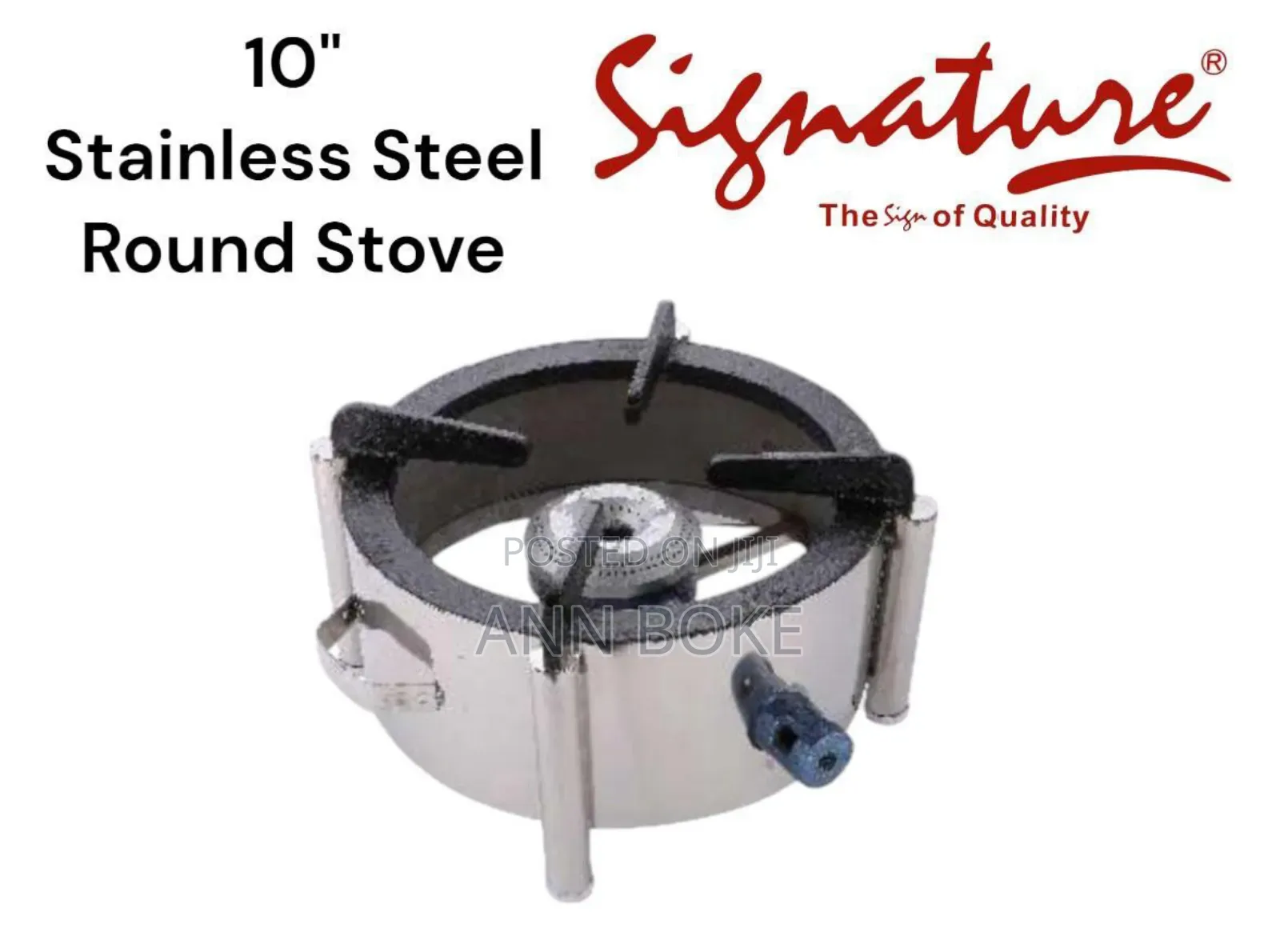 12" Stainless Steel Round Single Burner Gas Stove 
 at 5500/