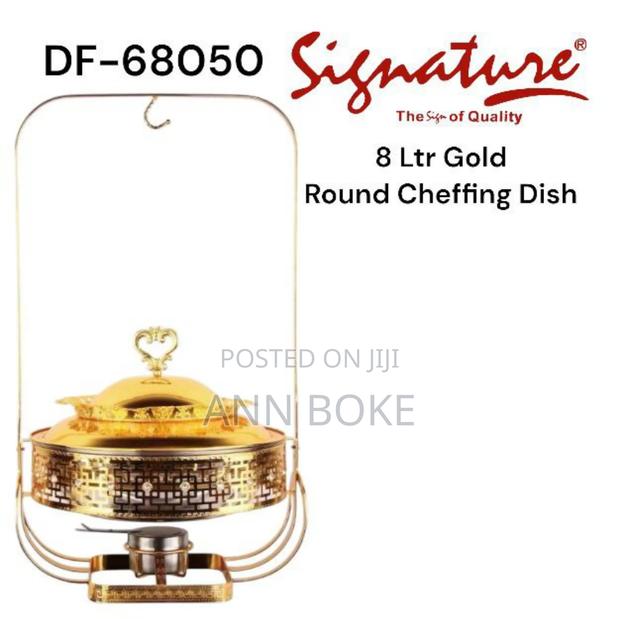 8 LTR Gold Plated Round Cheffing Dish 
Df-68166
 at  - thumbnail 2