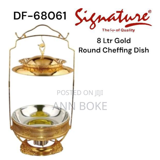 8 LTR Gold Plated Round Cheffing Dish 
Df-68166
 at  - thumbnail 3