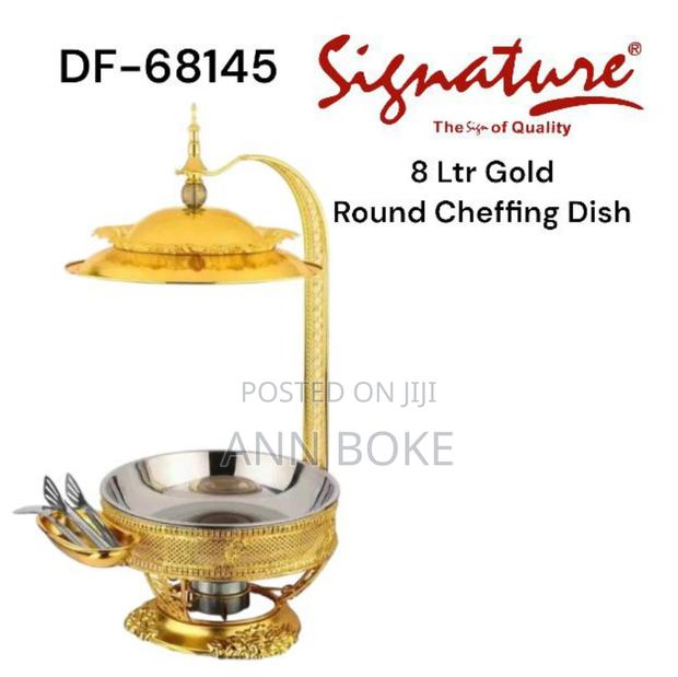 8 LTR Gold Plated Round Cheffing Dish 
Df-68166
 at  - thumbnail 4