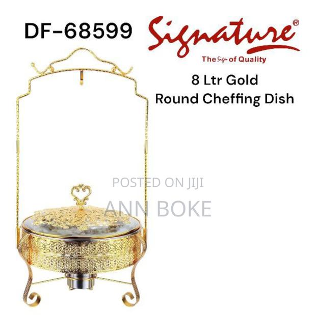 8 LTR Gold Plated Round Cheffing Dish 
Df-68166
 at  - thumbnail 5