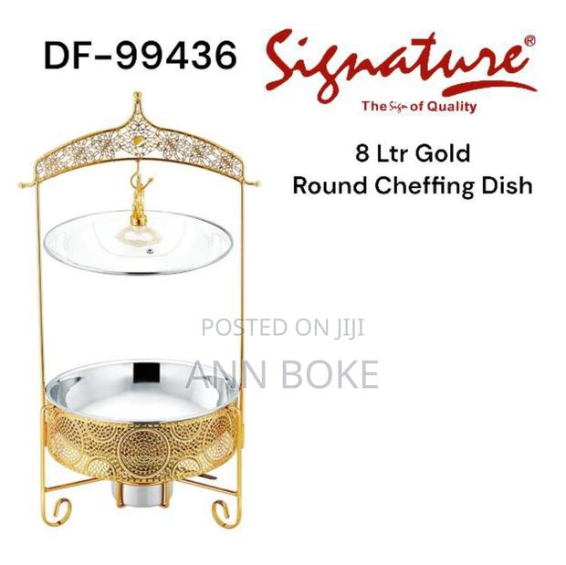 8 LTR Gold Plated Round Cheffing Dish 
Df-68166
 at  - thumbnail 6