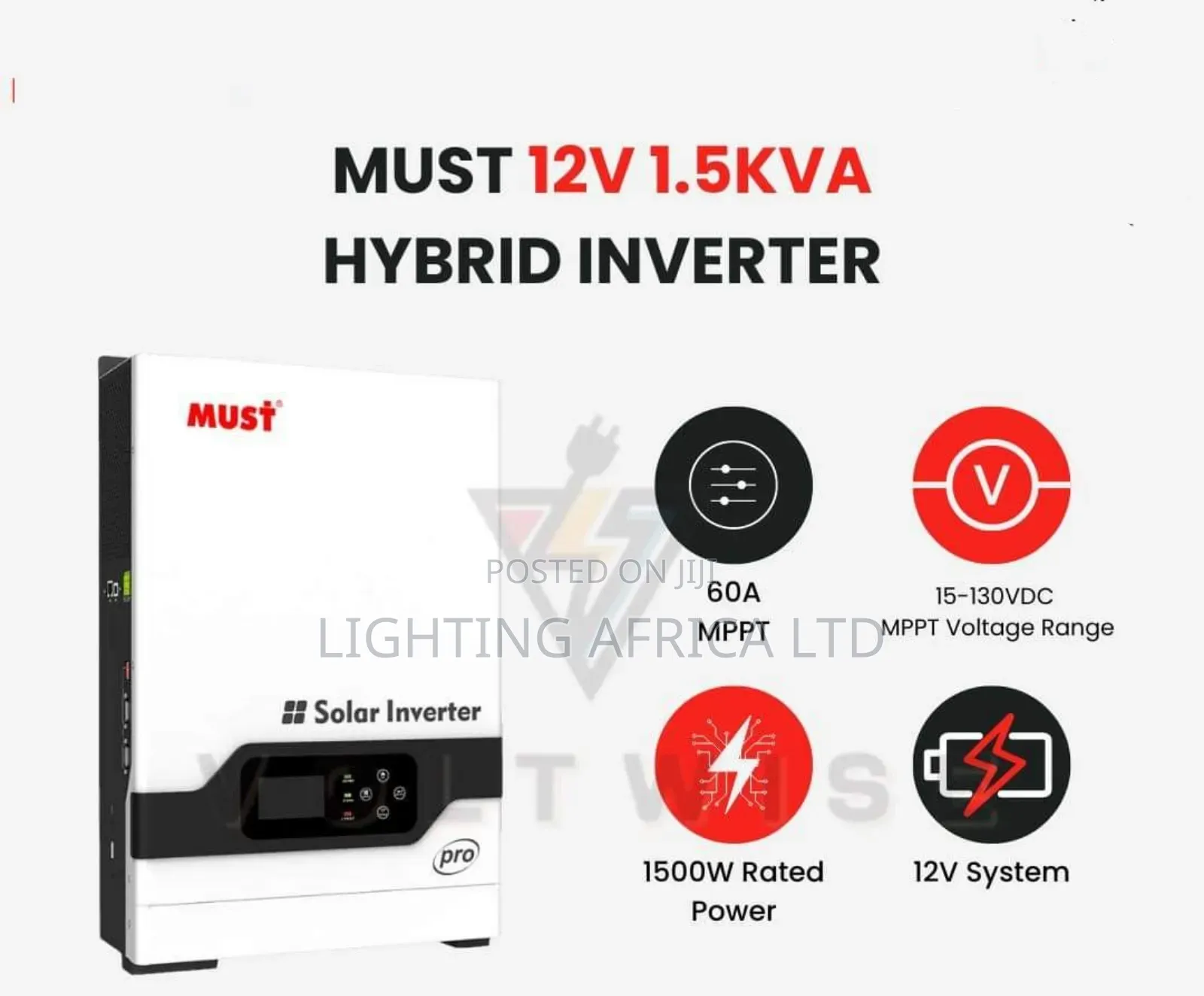 1.5kva/12v Must Hybrid Inverter