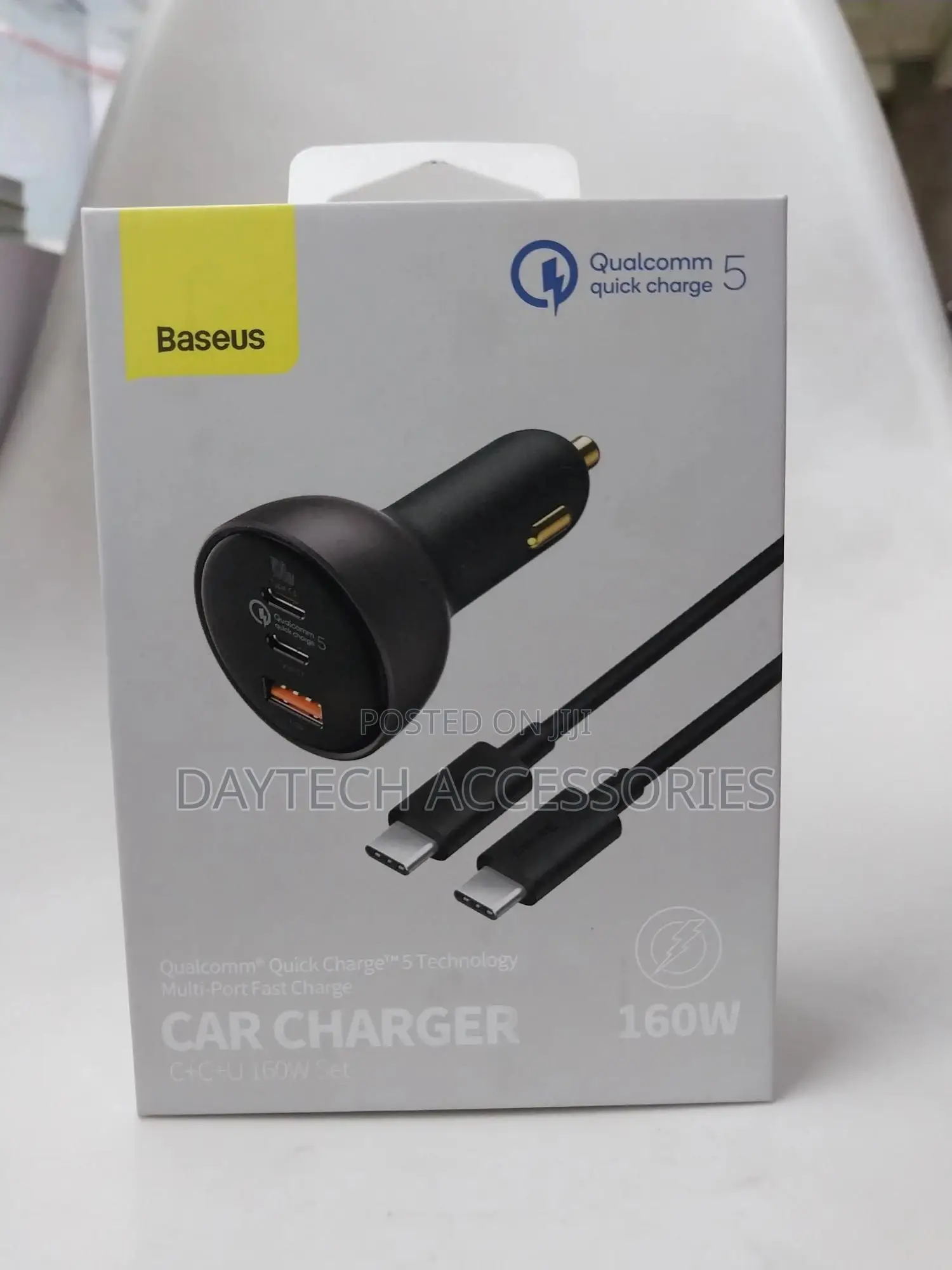 Baseus 160w Car Charger Qc 5.0 Fast Charging Three Interface